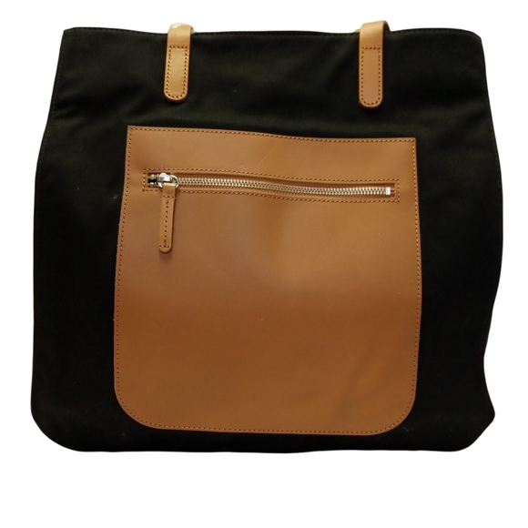 Pottery Kids Classic Black and Leather Tote